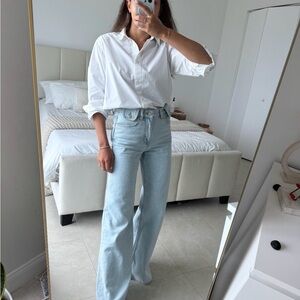 Maje light wash flared jeans
